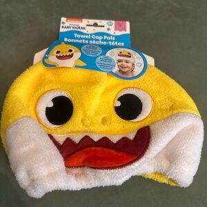 Nickelodeon Pinkfong Baby Shark Towel Cap Pal. New W/tags. Dries Hair Quickly.